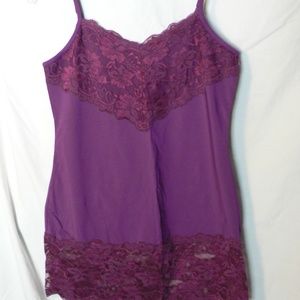womens maurices purple tank top medium with lace